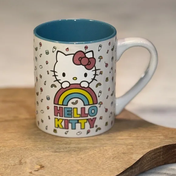 Hello Kitty Rainbow Glitter Ceramic Coffee Mug - Picture 1 of 4